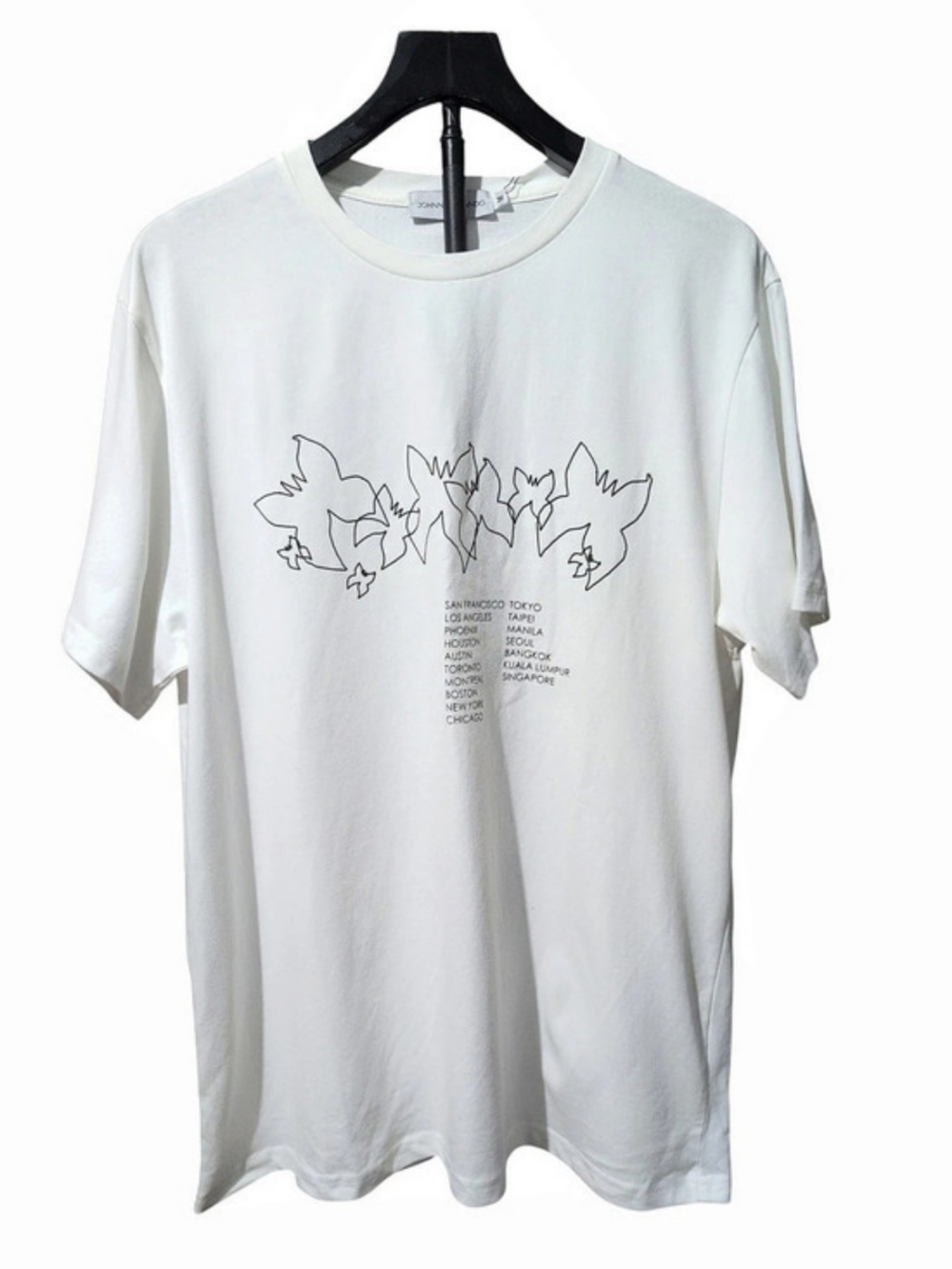 Johnny Orlando The Ride Tour Butterfly T-Shirt White Medium